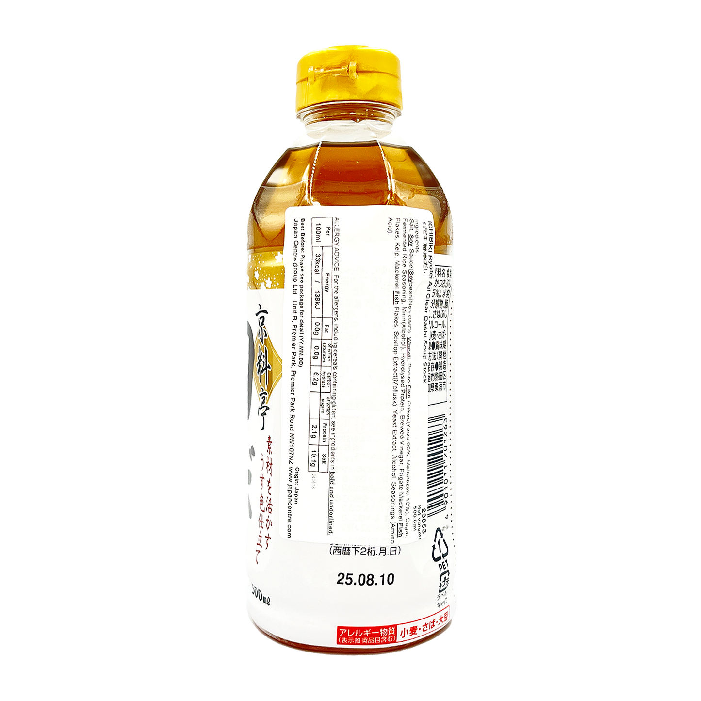 ICHIBIKI Ryotei Aji White Dashi Tsuyu Soup Base 日本白昆布汁 500ml