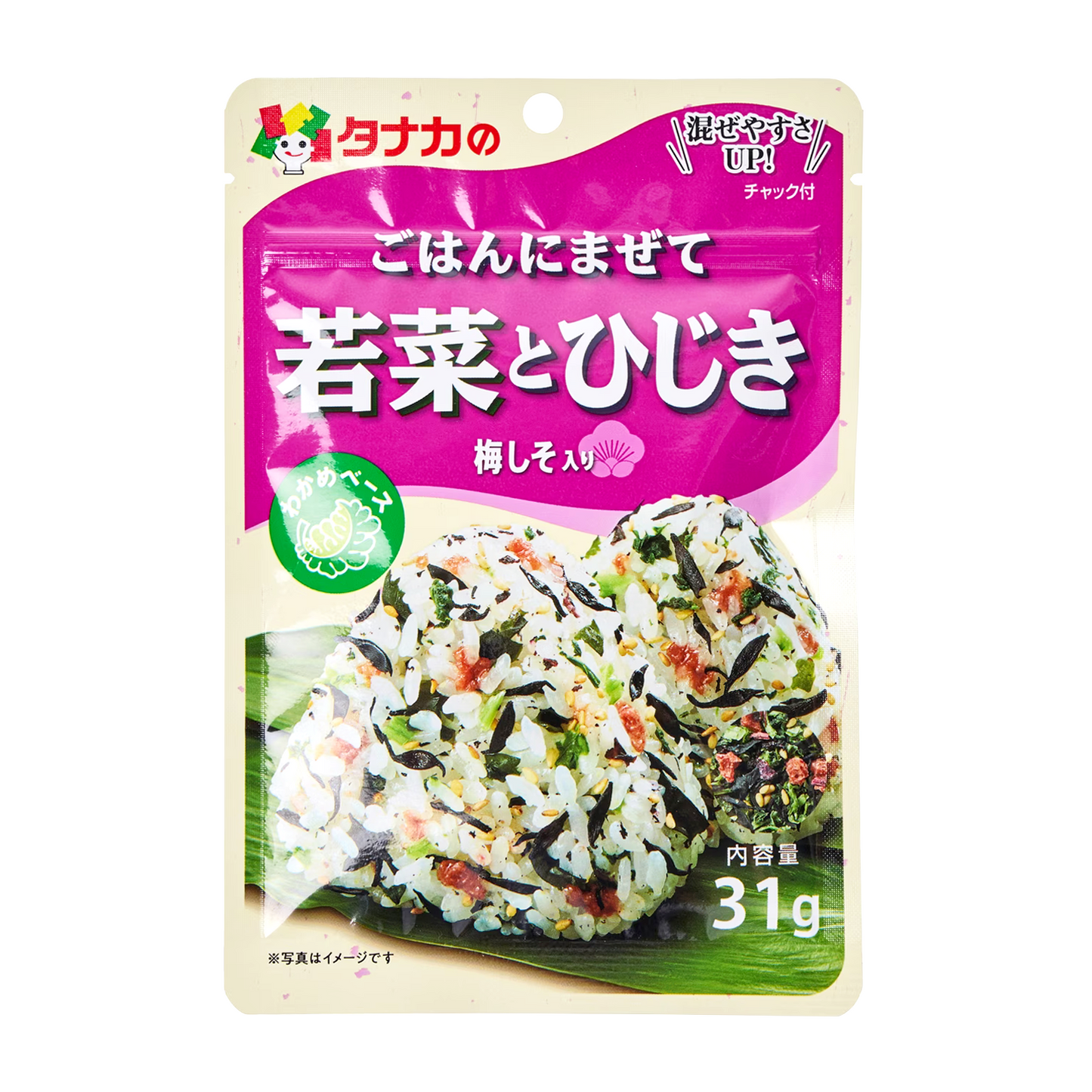 TANAKA Furikake Rice Topping (Spring Greens & Hijiki Seaweed) 田中日本拌飯料 (鮮菜及羊棲菜) 31g