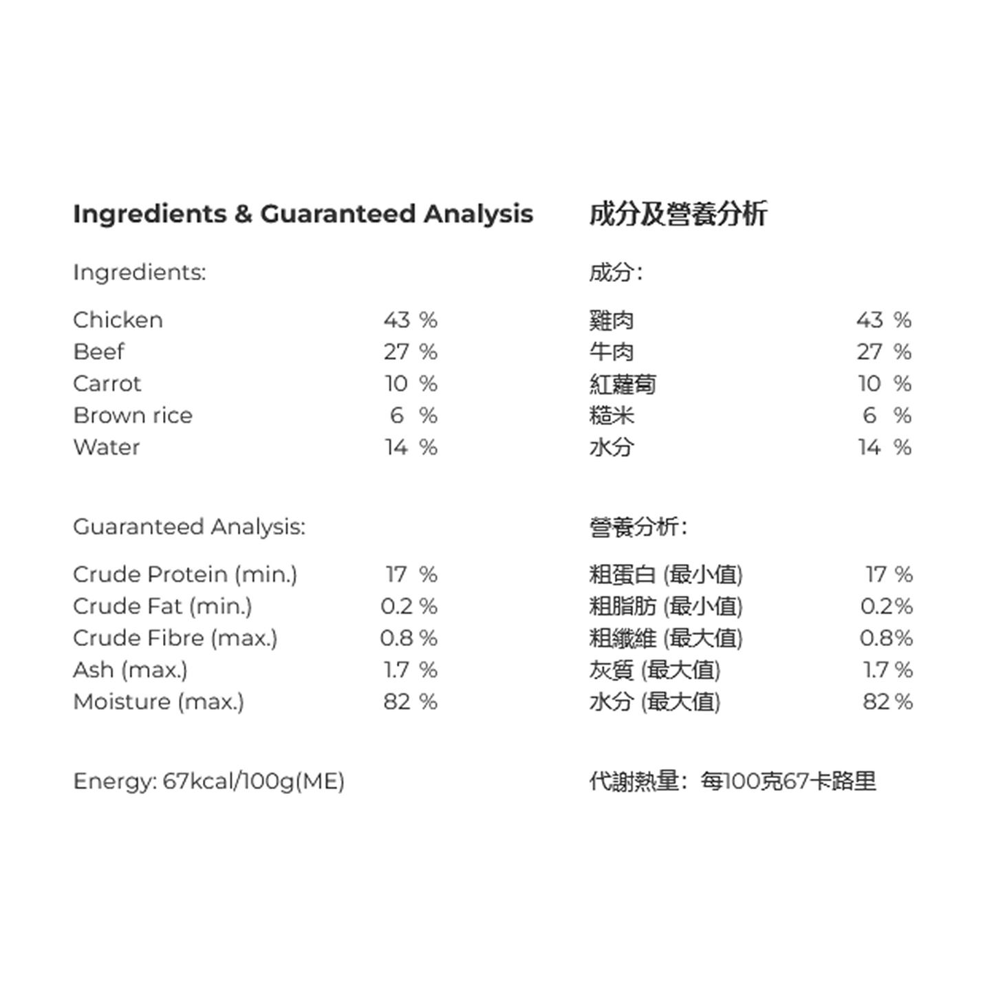 KAKATO Complementary Diet For Cats & Dogs (Chicken, Beef, Brown Rice & Vegetables) 卡格貓狗鮮食罐 (雞, 牛, 糙米, 蔬菜) 170g