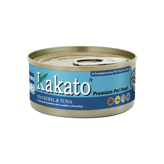 卡格貓狗鮮食罐 (鯖花魚及吞拿魚) KAKATO Complementary Diet For Cats (Mackerel & Tuna) 70g