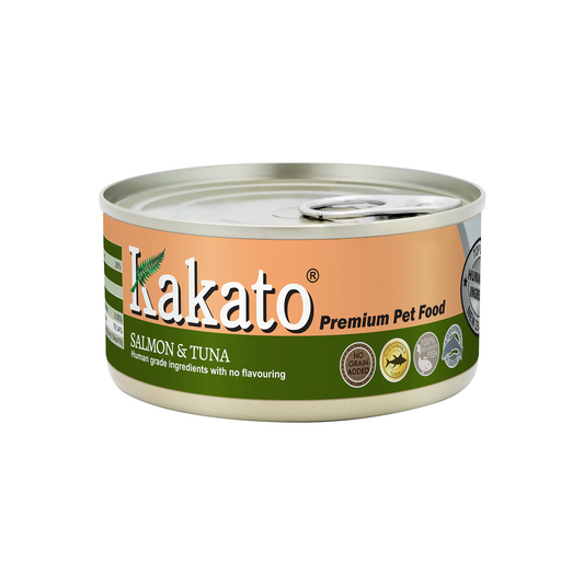 KAKATO Complementary Diet For Cats & Dogs (Salmon & Tuna) 卡格貓狗鮮食罐 (三文魚及吞拿魚) 170g