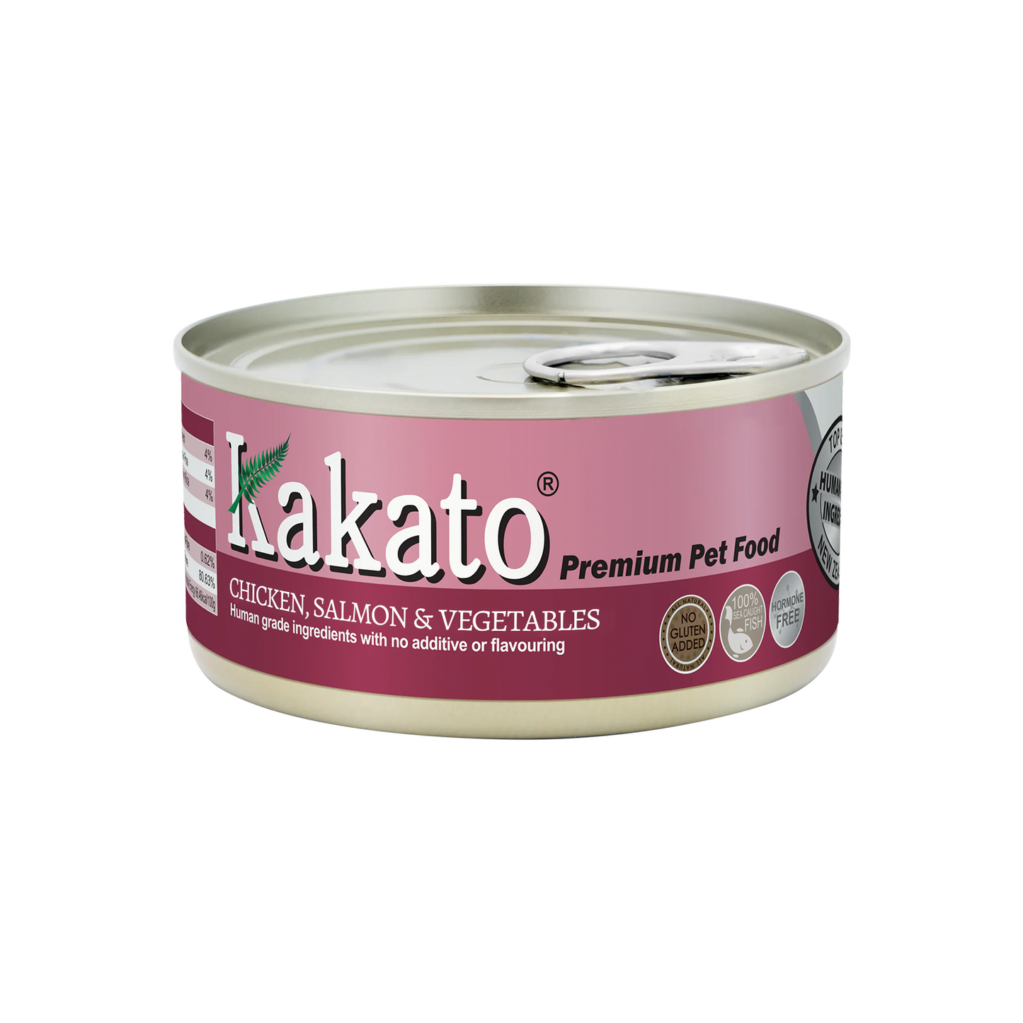 KAKATO Complementary Diet For Cats & Dogs (Chicken, Salmon & Vegetables) 卡格貓狗鮮食罐 (雞, 三文魚, 蔬菜) 170g