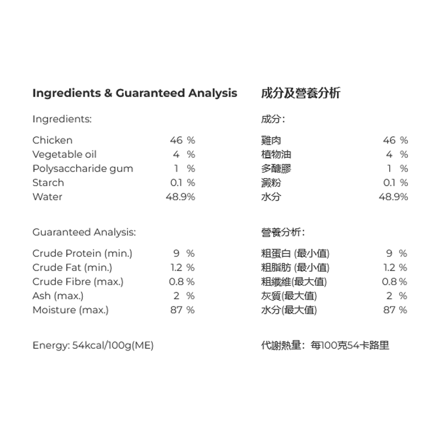 KAKATO Complementary Diet For Cats & Dogs (Chicken Mousse) 卡格貓狗鮮食罐 (雞肉慕絲) 40g
