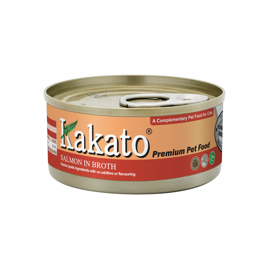 卡格貓狗鮮食罐 (三文魚, 魚湯) KAKATO Complementary Diet For Cats (Salmon in Broth) 70g