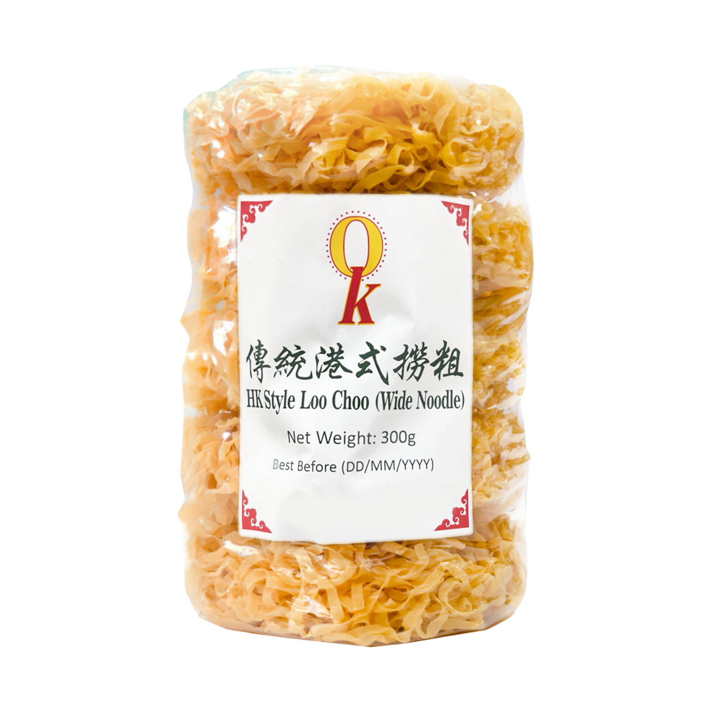 OK BRAND HK Style Loo Choo (Wide Noodle) OK牌傳統港式撈粗 300g