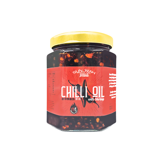 SUN WAH Chilli Oil with Shrimp (Medium Hot) 新華蝦米辣椒油 (中辣) 180g