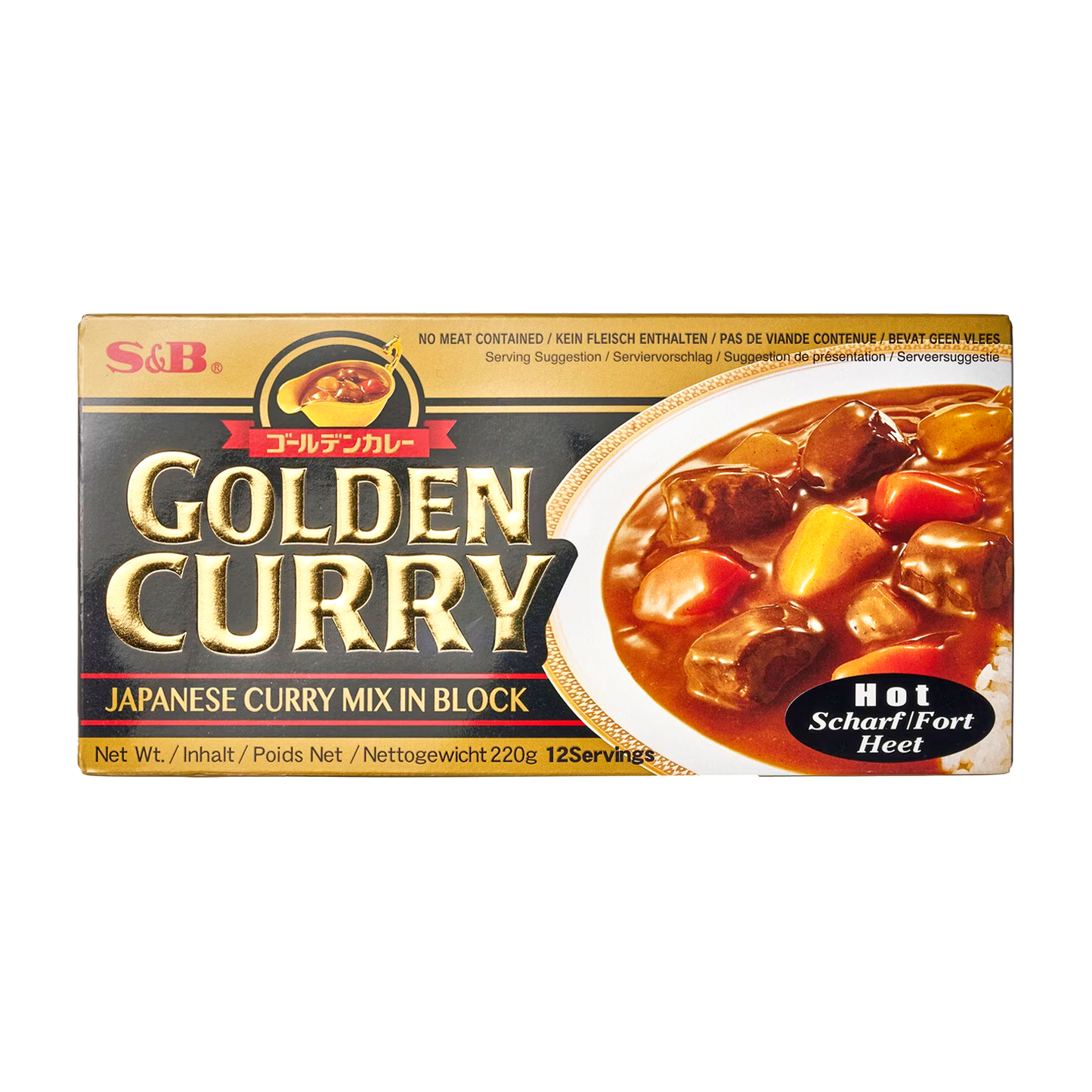 S&B Golden Curry Mix (Hot) 日本金牌咖哩塊 (辣味) 220g