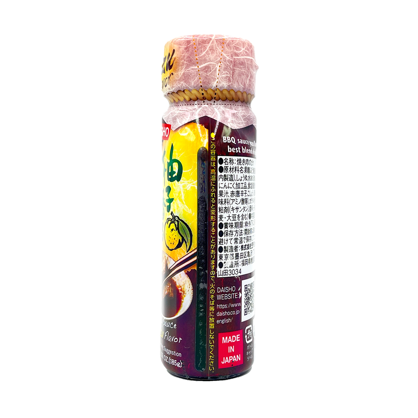大逸昌日本柚子味烤肉醬 DAISHO Yuzu Flavour BBQ Sauce 185g