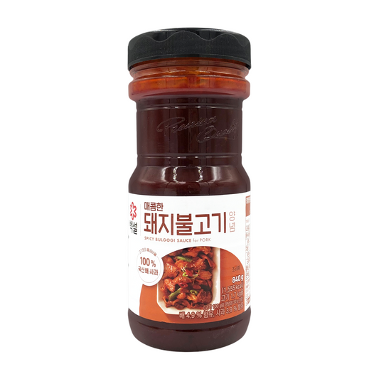 CJ BEKSUL Spicy BBQ Bulgogi Sauce for Pork (L) 韓國辣燒烤豬肉醬 (大) 840g