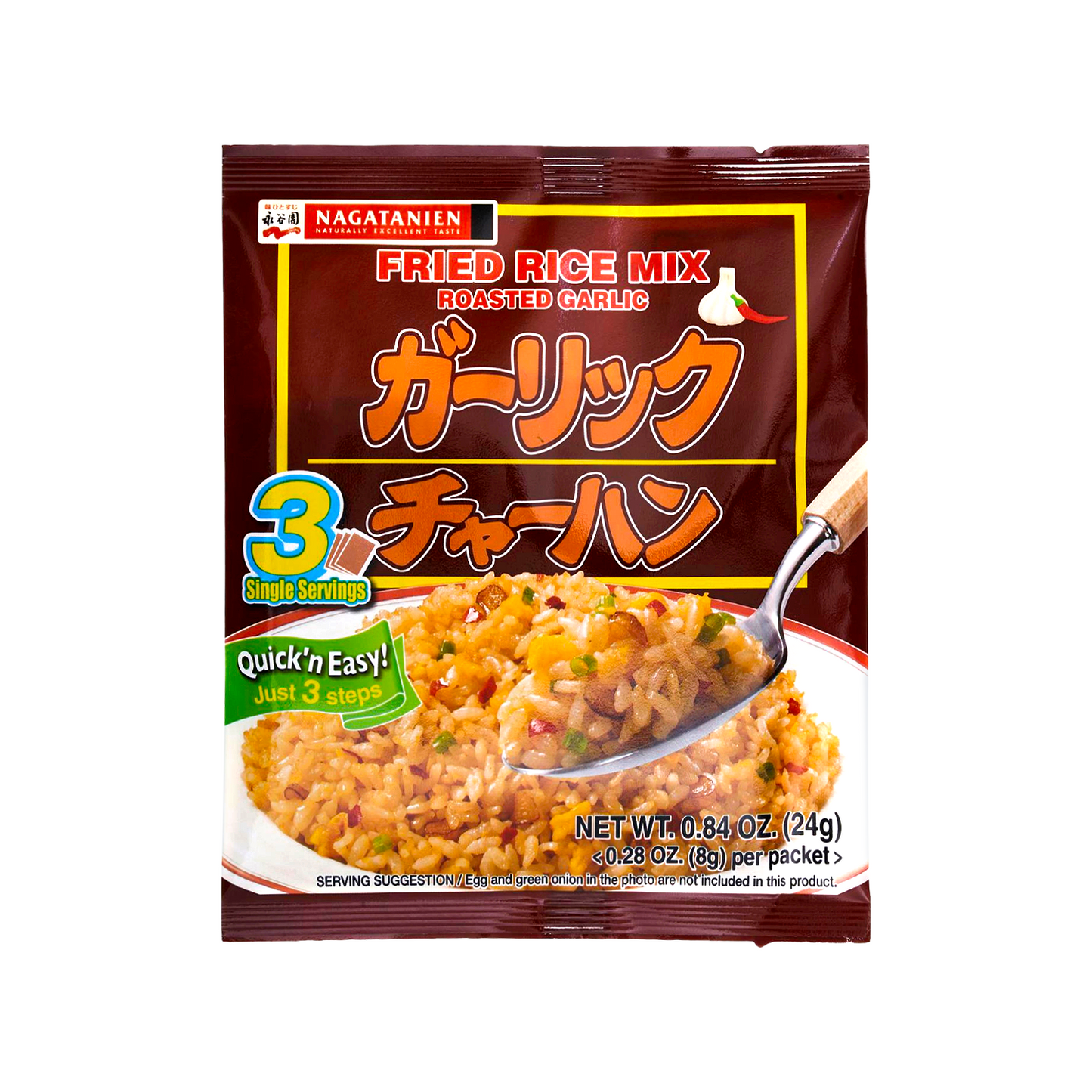 NAGATANIEN Fried Rice Mix Cha-han Seasoning (Roasted Garlic) 永谷園炒飯調味粉 (蒜香) 3pcs